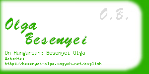 olga besenyei business card